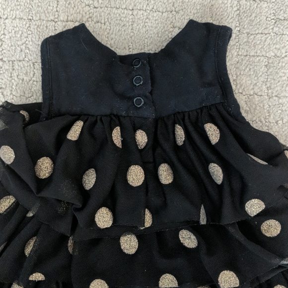 Juicy Couture Baby Black & Gold Polka Dot Outfit - Picture 8 of 9